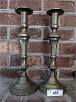 BRASS OF CANDLE STICK HOLDERS 15IN