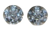 Round Brilliant Antique Style Stud Earrings