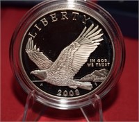 2008 Bald Eagle Proof Silver Dollar w/ COA & Box