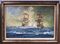 Allan Bowyer "Constitution & Java" Naval Battle