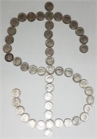 1 Roll (50) pre-1965 90% Silver Roosevelt Dimes $$