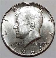 1964 Kennedy Half Dollar - GEM BU Stunner