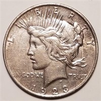 1923-D Silver Peace Dollar - Almost Uncirculated