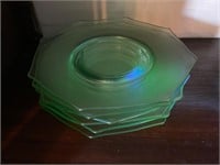 6 7” Uranium Glass Plates