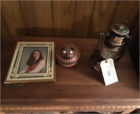 Sewing Machine, Cabinet, Oil Lamp, Picture Frame