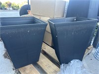 2 Lots of 1 ea Decorator Pots 19" Tall