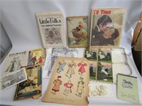 Vintage Writing Tablets,Magazines,Ect