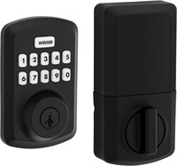 (P) Weiser Powerbolt 3 Matte Black Keyless Entry D