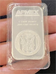APMEX .999 Silver 1 Troy Ounce Bar - Sealed