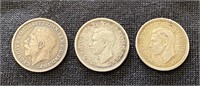 Group of Silver Pence Foreign Coins