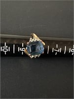 10k Gold Ring with Gemstone & Diamond Ring
