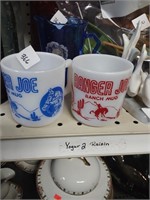 Ranger Joe cups blue and red