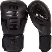 New Venum Elite Boxing Gloves, Black, 16-Ounce