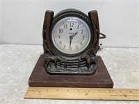 Vintage Spartus Horse Shoe & Horses Clock