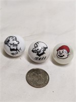 3 Comic Strip Shooter Size Marbles