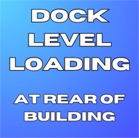 DOCK LEVEL LOADING AT REAR OF BUILDING