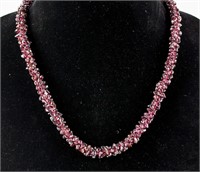 Beaded Garnet Necklace