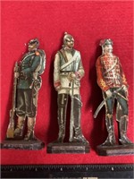3 GERMAN PRE 1890 WOODEN TOY SOLDIERS