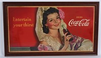 1951 COCA COLA CARDBOARD SIGN