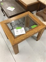 glass topped end table