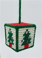 Handmade Needlepoint Christmas Tree Ornament