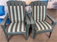 11 - PAIR OF PATIO CHAIRS W/ CUSHIONS