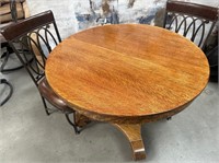 11 - ROUND TABLE W/ 2 CHAIRS