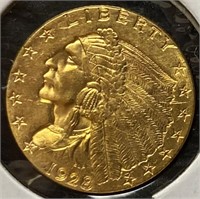 1928 $2.5 Indian Gold Quarter Eagle (MS60)