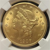 1907 $20 Liberty Head Gold Double Eagle