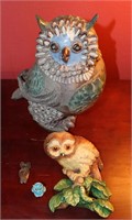 Owl Lot with Vtg Bossons Wall Hanging