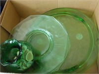 green depression glass