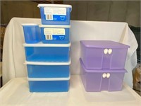 #6 Tupperware - Purple & Blue Storage Containers