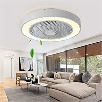 Jinweite Ceiling Fan with Light, 19 inches LED