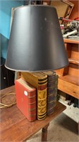 Plaster Painted Book Lamp