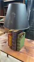 Plaster Painted  Book Lamp