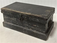 Primitive Black Wooden Box