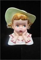 Napco C4556C Little Girl w/ Pigtails 1960