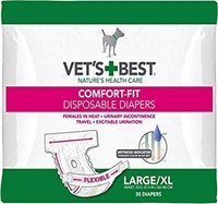 Vet's Best Comfort Fit Dog Diapers - Disposable