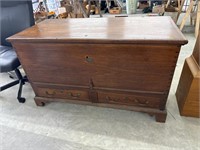 Early Dovetailed Blanket Chest with 2 Drawers