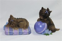 Two of the Pretty In Purple Yorkie Collection