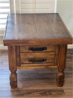 Solid Wood End Table 23” x 28” x 2” Tall