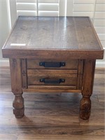 Solid Wood End Table 23” x 28” x 2” Tall