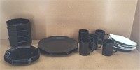 25pc Black Octime Dish Set