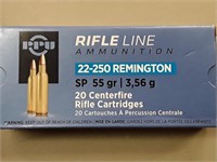 22-250 SP  55GR. REMINGTON  RIFLE LINE