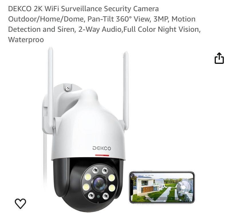 DEKCO 2K WiFi Surveillance Security Camera