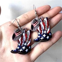 1 Pair, Flag Of The United States Boots Acrylic E