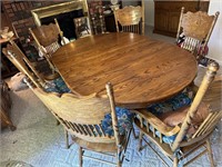 6FT TABLE, (2) CAPTAIN CHAIRS, (4) REGULAR CHAIRS