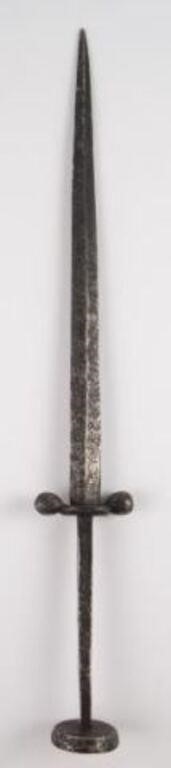 Medieval Iron Dagger - 17 1/4" Long.