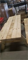 Unfinished picnic table