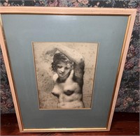 Vintage Pierre Paul Prud'hon Lithograph of Nude